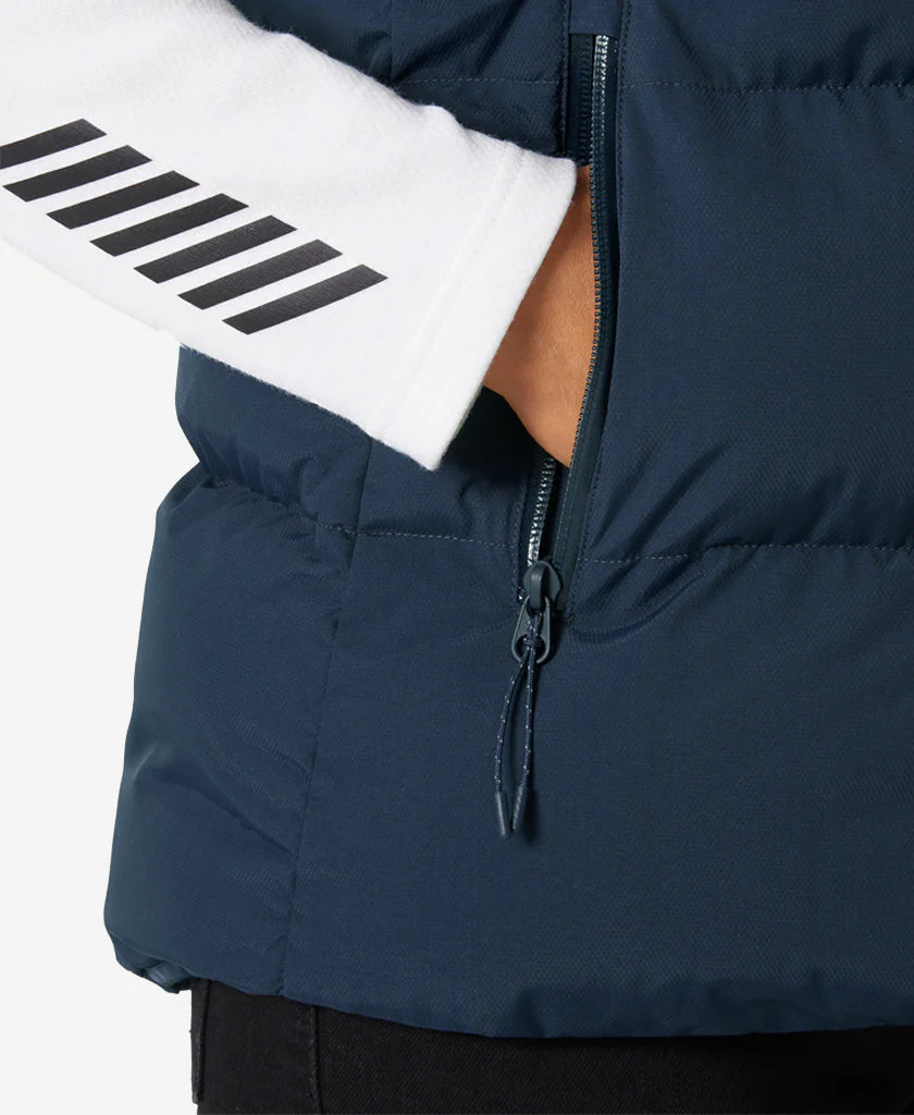 W ADORE PUFFY VEST, Navy - Image 3