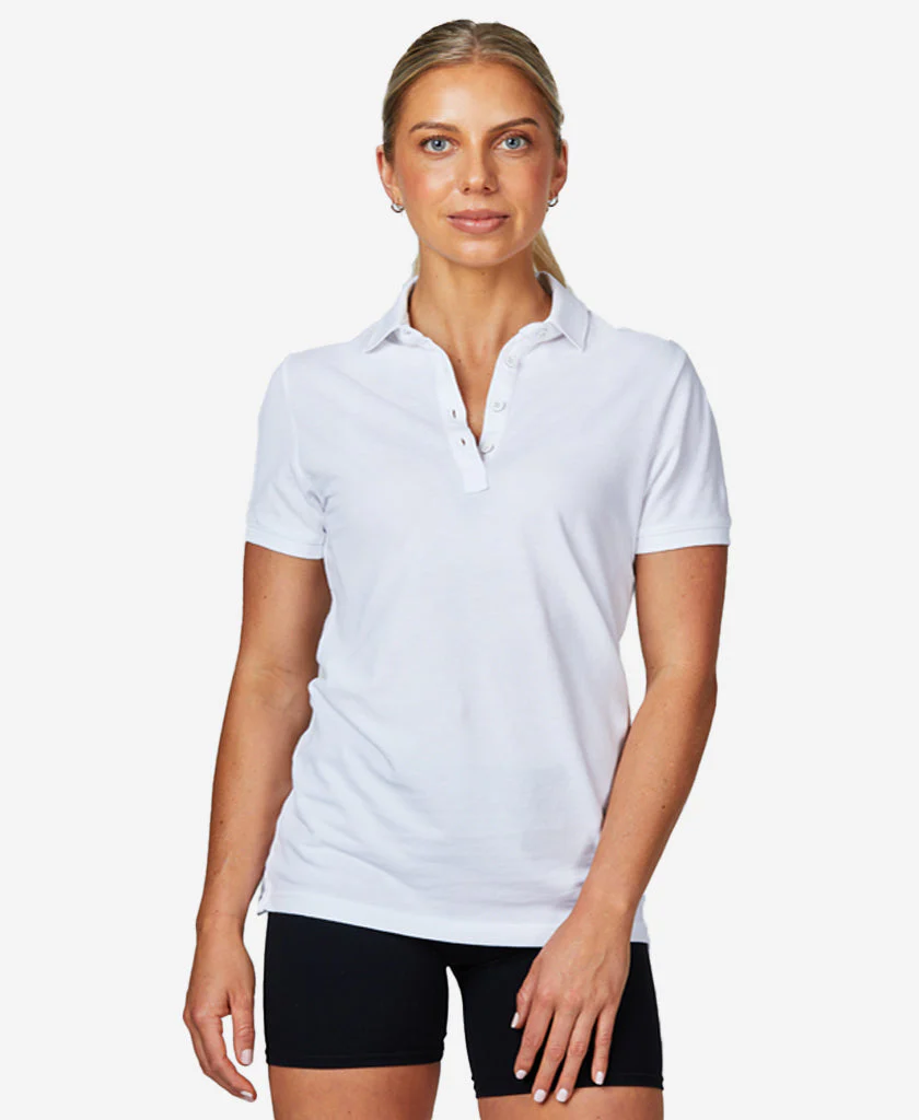 W CREW PIQUE 2 POLO, White - Image 4